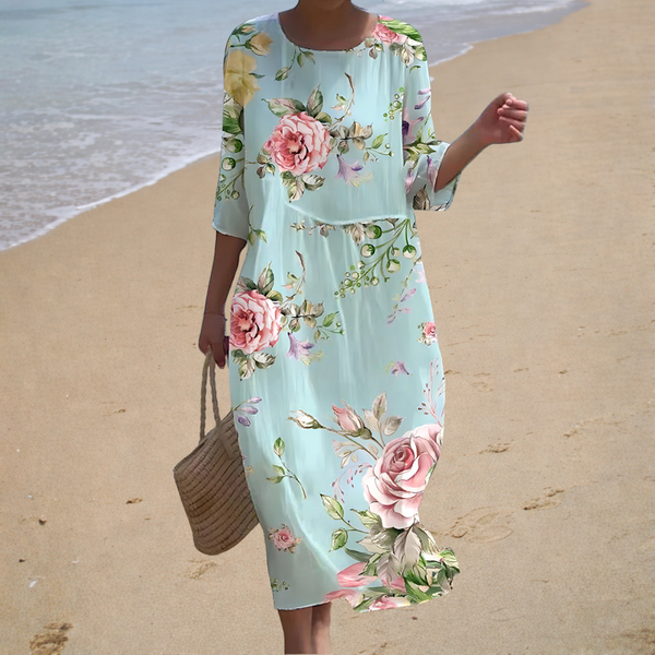 Fluid, chic, and comfortable long dress