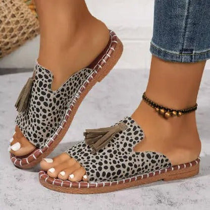 Nathalie | Bohemian Sandals with Pom Poms