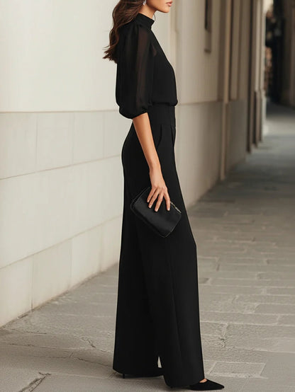 Elodie | Three-piece set consisting of a top and wide-leg trousers