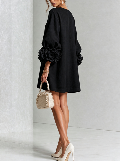 Vera - Rosette Cuff Mini Dress
