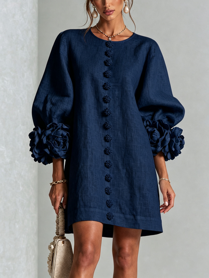 Vera - Rosette Cuff Mini Dress