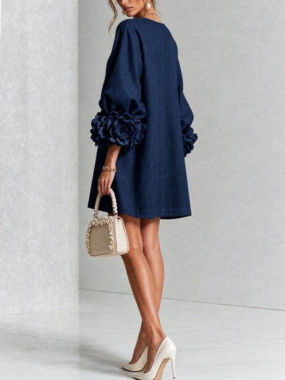 Vera - Rosette Cuff Mini Dress