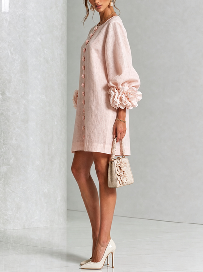 Vera - Rosette Cuff Mini Dress