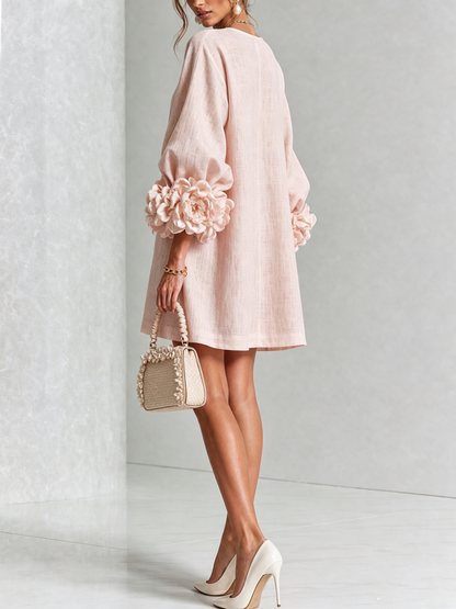 Vera - Rosette Cuff Mini Dress