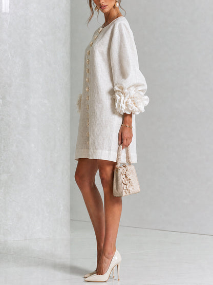 Vera - Rosette Cuff Mini Dress