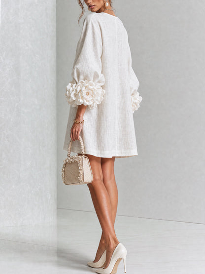 Vera - Rosette Cuff Mini Dress