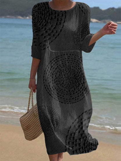 Améliane™ — Elegant midi dress with delicate details