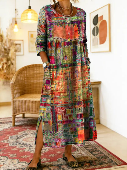 Beth - Artisan Patchwork Maxi Dress