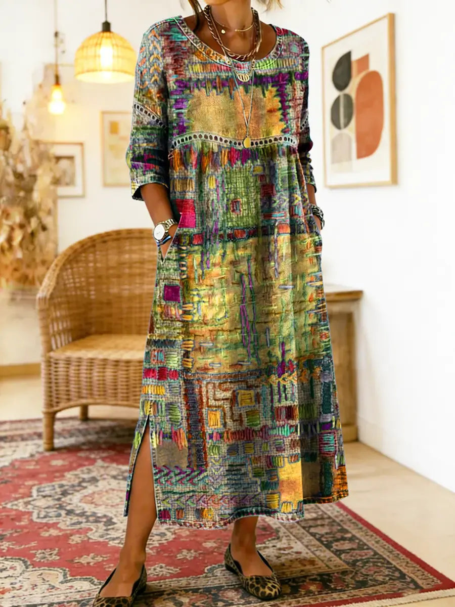 Beth - Artisan Patchwork Maxi Dress