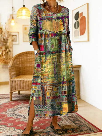 Beth - Artisan Patchwork Maxi Dress