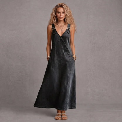 Lena | Stylish Denim Dress With Pockets