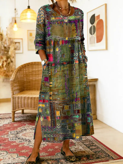 Beth - Artisan Patchwork Maxi Dress