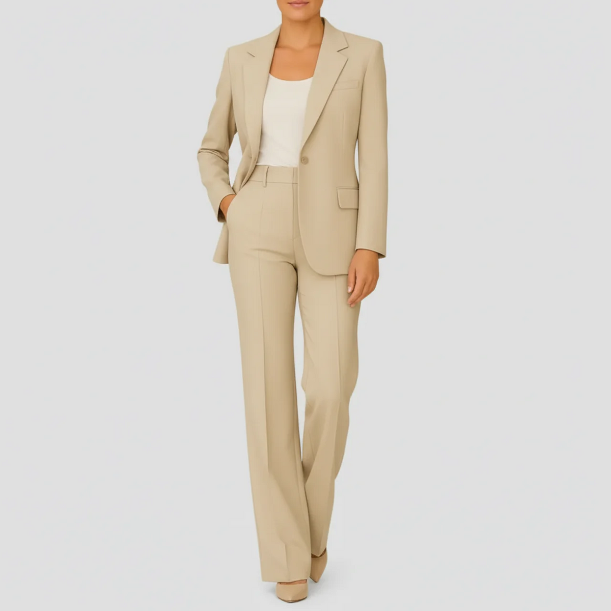 Valmira | Tailored Blazer and Straight-Leg Trousers Suit
