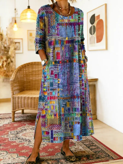 Beth - Artisan Patchwork Maxi Dress