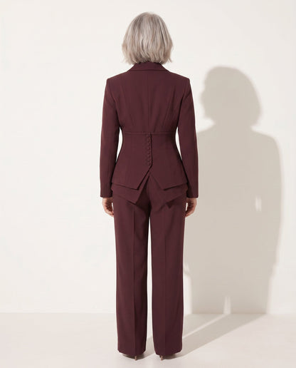 Anouk | Tailored Wide Leg Trousers Blazer Suit Set