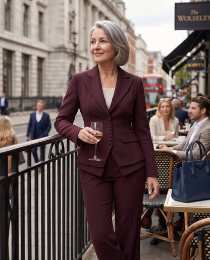 Anouk | Tailored Wide Leg Trousers Blazer Suit Set