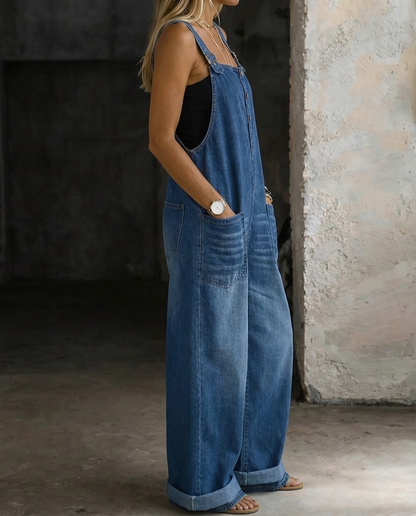 Brooke | Pocket Bib Denim Overalls