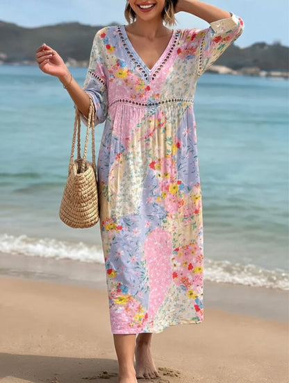 Lysiane™ — Flowing Floral Dress with Summer Charm