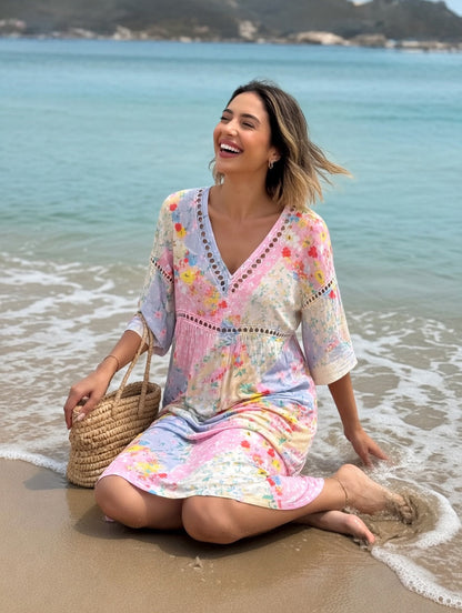 Lysiane™ — Flowing Floral Dress with Summer Charm