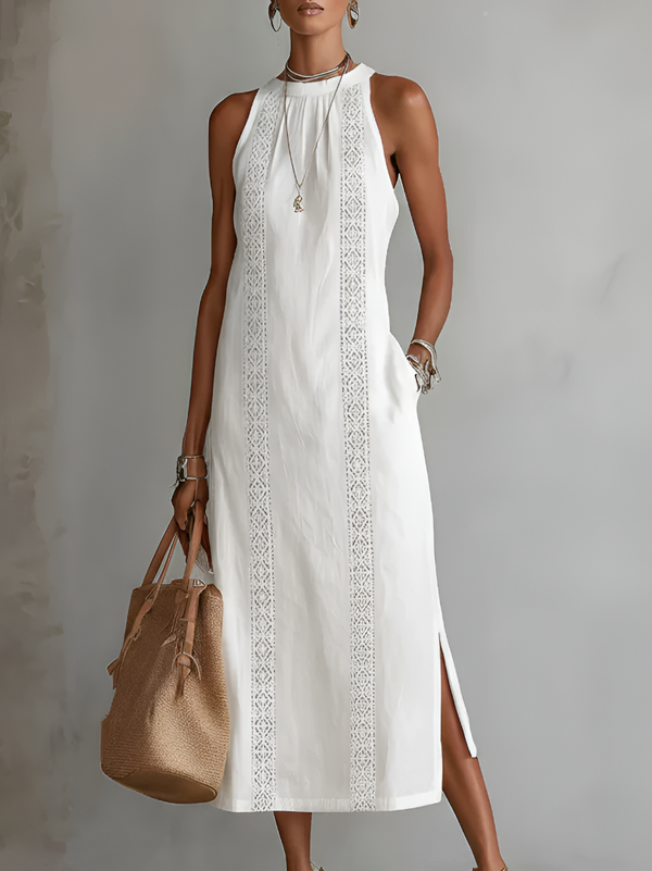Jimena™ | Midi Dress with Mandarin Collar
