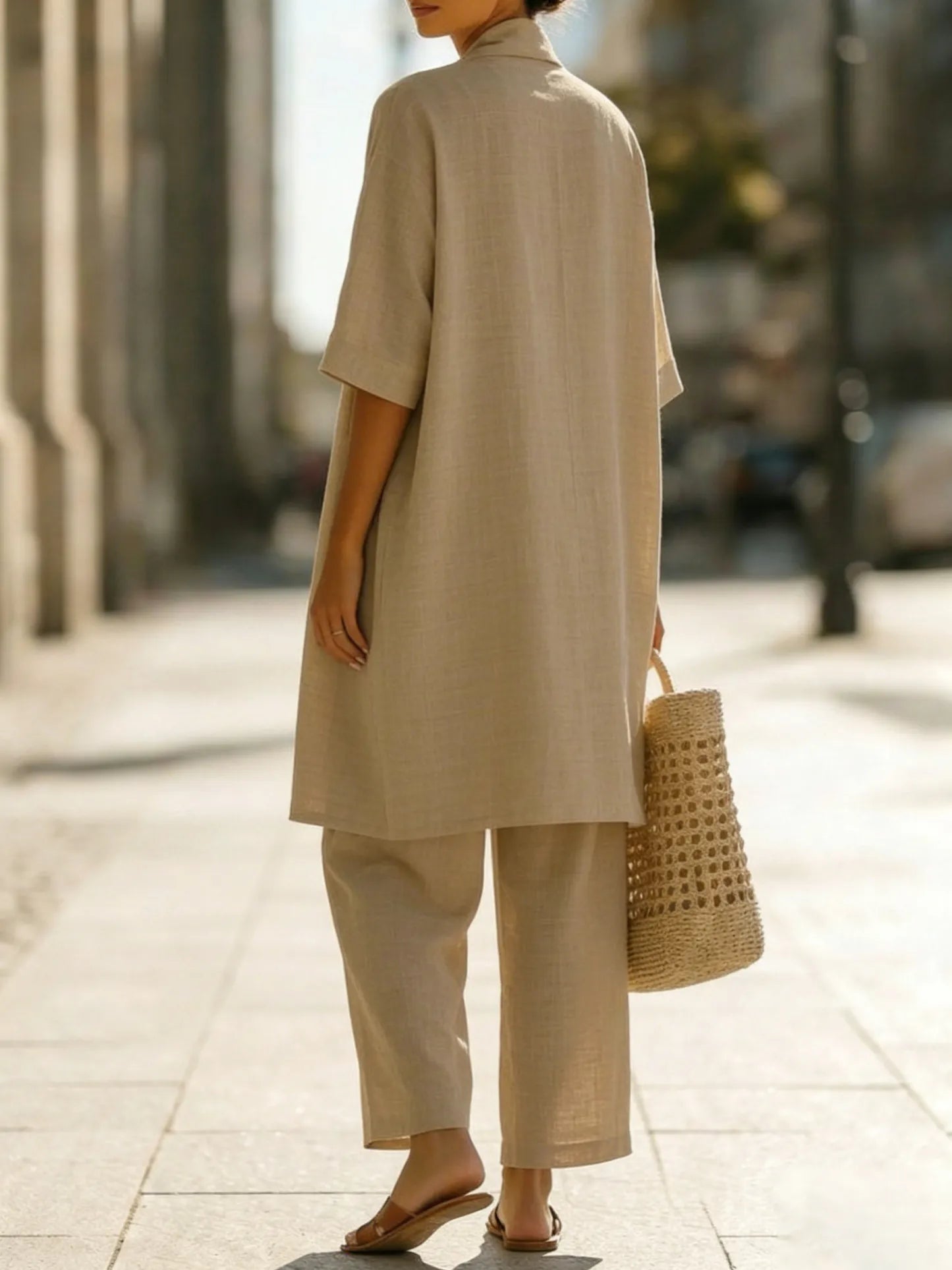 Lightweight, breathable, and elegantly minimalist 3-piece set