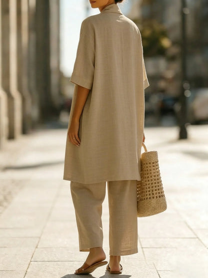 Lightweight, breathable, and elegantly minimalist 3-piece set