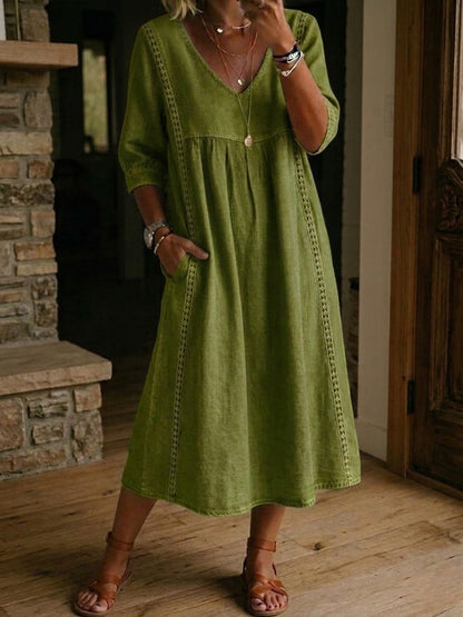 Aurélie | Loose Linen and Cotton Dress