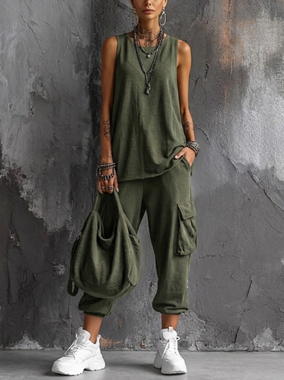 Sloane | Sleeveless Two-Piece Set