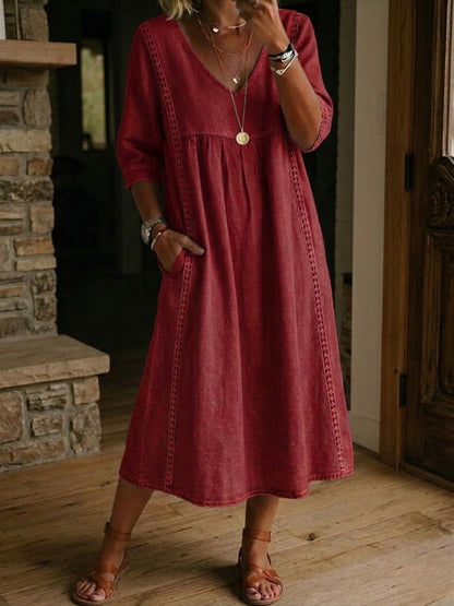 Aurélie | Loose Linen and Cotton Dress