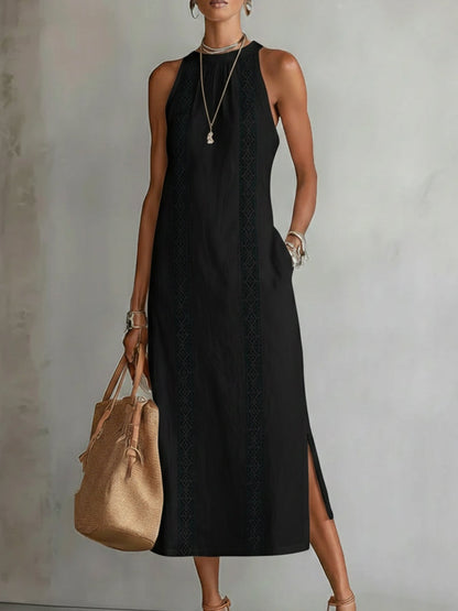 Jimena™ | Midi Dress with Mandarin Collar