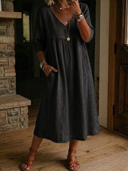 Aurélie | Loose Linen and Cotton Dress