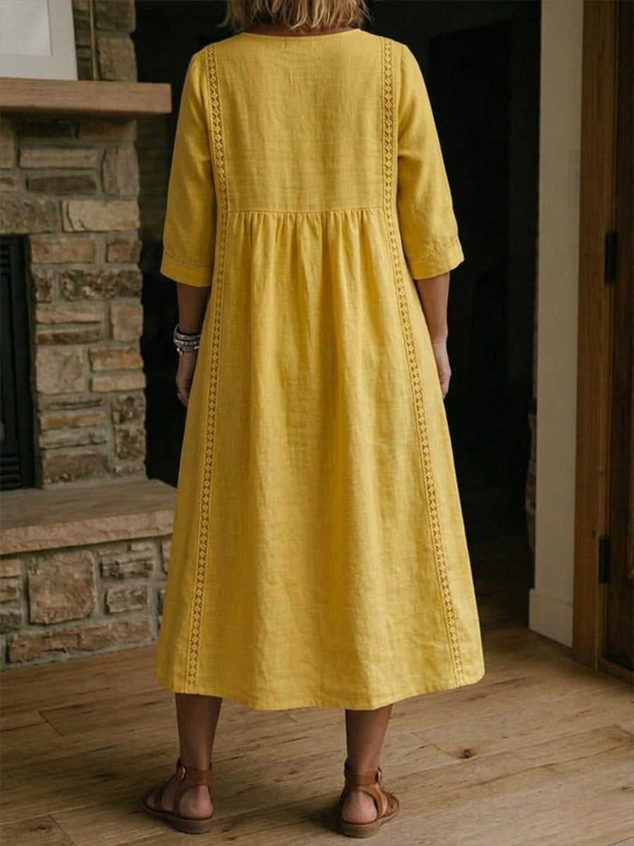 Aurélie | Loose Linen and Cotton Dress