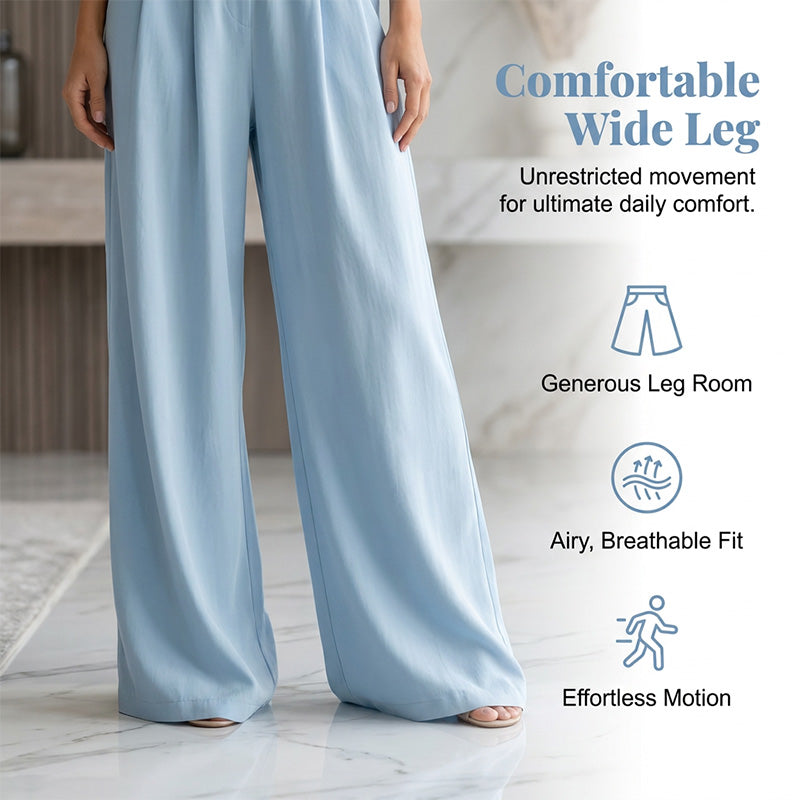 Maevra™ | V-Neck High-Waist Wide-Leg Jumpsuit