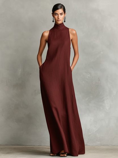 Nerina™ | Elegant Mono Turtleneck Dress