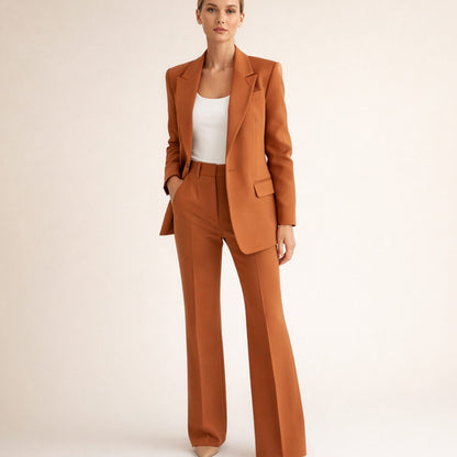 Aria | Women's Wide-Leg Flare Blazer Pant Suit Set