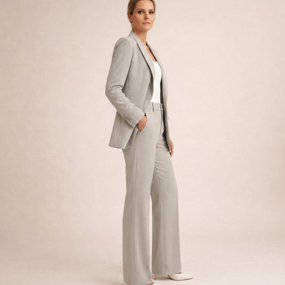 Aria | Women's Wide-Leg Flare Blazer Pant Suit Set